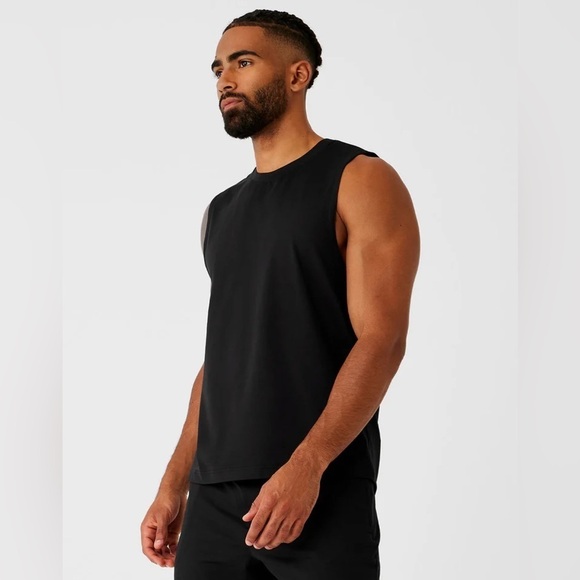 ALO Conquer Muscle Tank in Black NWOT Men’s sleeveless top - Picture 2 of 10